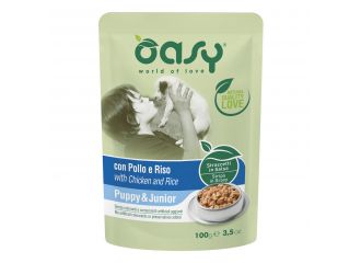 OASY CANE STRACCETTI IN SALSA PUPPY POLLO & RISO 100 GR