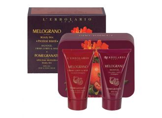 Melograno beauty box preziosi istanti 1 bagnogel 75 ml + 1 crema corpo & mani 75 ml edizione limitata