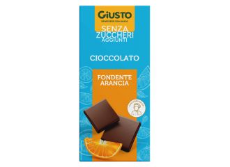 Giusto senza zucchero cioccolato fondente arancia 85 g