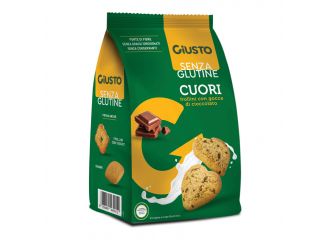 Giusto senza glutine cuori frollini con gocce di cioccolato 200 g