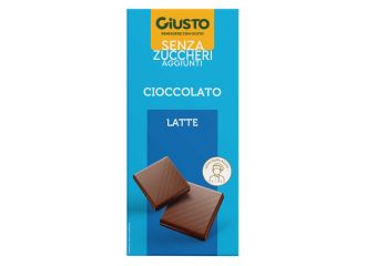 Giusto senza zucchero tavoletta cioccolato latte 85 g