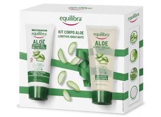 Equilibra kit corpo aloe lenitivo idratante 1 dermo gel 150 ml + 1 dermo doccia 150 ml