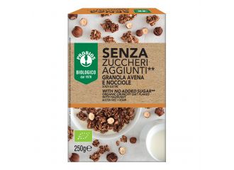 Probios granola senza zuccheri aggiunti avena e nocciola senza glutine 250 g