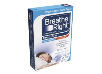 Cerotti nasali breathe right trasparenti 10 pezzi