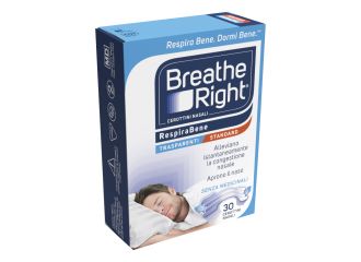 Cerotti nasali breathe right trasparenti 30 pezzi