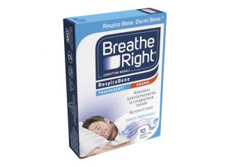 Cerotti nasali breathe right trasparenti grandi 10 pezzi