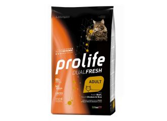 Prolife cat dual fresh adult beef/chicken & rice 400 g