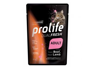 Prolife cat dual fresh adult lamb & beef 85 g