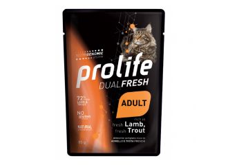 Prolife cat dual fresh adult lamb & trout 85 g