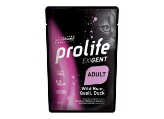 Prolife cat exigent adult wild boar/quail/duck 85 g