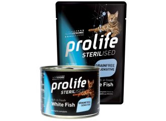 PROLIFE GATTO STERILISED SENSITIVE ADULTO PESCE BIANCO & PATATE BUSTA 85 GR