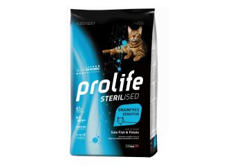 Prolife cat sterilised grain free sensitive adult sole fish & potato 400 g