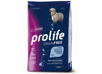 PROLIFE CANE GRAIN FREE SENSITIVE ADULTO MEDIUM&LARGE SOGLIOLA & PATATE 10 KG