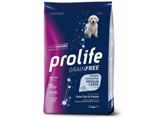 PROLIFE CANE GRAIN FREE SENSITIVE PUPPY MEDIUM&LARGE SOGLIOLA & PATATE 10 KG