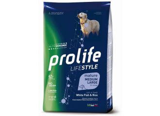 PROLIFE CANE LIFESTYLE MATURE MEDIUM&LARGE PESCE BIANCO & RISO 12 KG