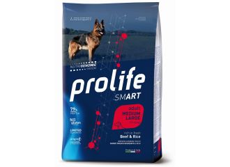 PROLIFE CANE SMART ADULTO MEDIUM&LARGE MANZO & RISO 12 KG