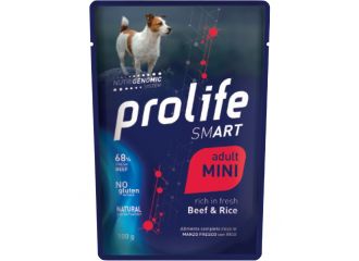 PROLIFE CANE SMART ADULTO MINI MANZO & RISO BUSTA 100 GR