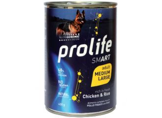 PROLIFE CANE SMART ADULTO MEDIUM&LARGE POLLO & RISO LATTINA 400 GR