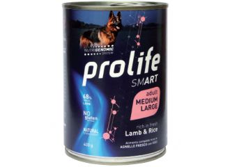 PROLIFE CANE SMART ADULTO MEDIUM&LARGE AGNELLO & RISO LATTINA 400 GR