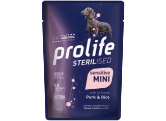 PROLIFE CANE STERILISED SENSITIVE ADULTO MINI MAIALE & RISO BUSTA 100 GR