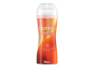 Durex Massage 2in1 Sensual Gel Massaggio Corpo e Lubrificante con Ylang Ylang 200 ml