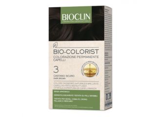 Bioclin bio colorist 3 castani sc kit composto da bio-colorist crema colorante cap 3 50ml+bio-colorist rilevatore crema 75ml+ biocolor protect maschera 10ml+ shampoo postcolore10ml