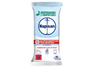 Napisan salviette disinfettanti classic 40 pezzi biodegradabili