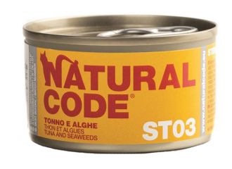 Natural code steril 03 tonno e alghe umido gatto lattina 85 g