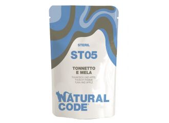 NATURAL CODE GATTO BUSTA (ST05) ADULTO STERILIZZATO TONNETTO & MELA 70 GR