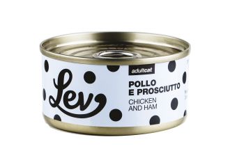 LEV GATTO LATTINA IN ACQUA DI COTTURA ADULTO POLLO & PROSCIUTTO 70 GR