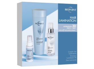 Biopoint hair lamination kit shampoo 200 ml + siero 50 ml + cristallo 20 ml