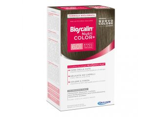 Bioscalin nutri color+ 6,01 biondo scuro freddo crema colorante 40 ml + rivelatore crema 60 ml + shampoo 12 ml + balsamo 12 ml + guanti usa e getta