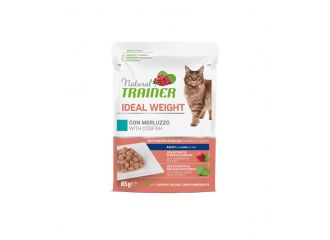 TRAINER GATTO NATURAL IDEAL WEIGHT MERLUZZO 85 GR