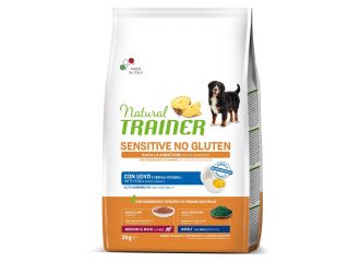 Natural trainer dog sensitive medium/maxi uovo/cereali 3 kg no gluten