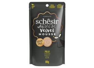 SCHESIR GATTO AFTER DARK VELVET MOUSSE ADULTO POLLO BUSTA 80 GR