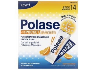 Polase Pocket Integratore Alimentare Sali Minerali 14 Stick Gusto Arancia