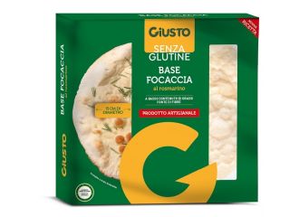 Giusto senza glutine fondo focaccia rosmarino 130 g