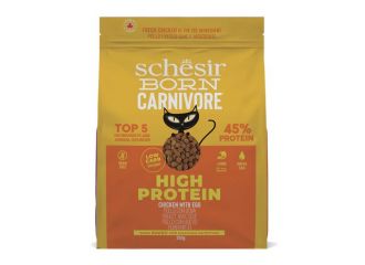 SCHESIR GATTO BORN CARNIVORE ADULTO POLLO & UOVA 255 GR