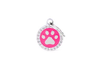 Pink glam paw medaglietta per collare