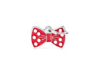 Bow tie red medaglietta per collare