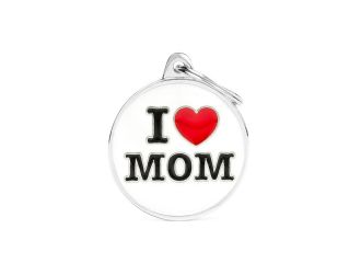 I love mom medaglietta per collare