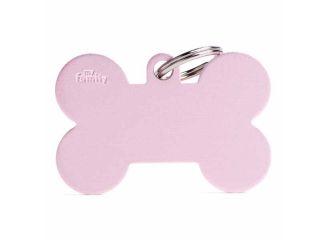 Pink bone medaglietta per collare in alluminio xl