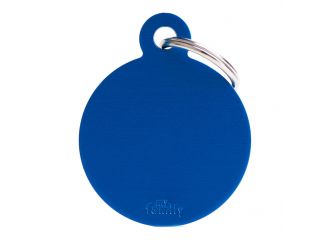 MY FAMILY MEDAGLIETTA BIG ROUND ALUMINUM BLUE