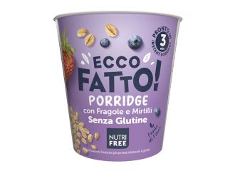 Nutrifree ecco fatto porridge fragole e mirtilli 50 g