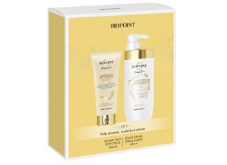 Biopoint confezione natalizia 2024 divine cream 400 ml + bagno olio setificante 200 ml