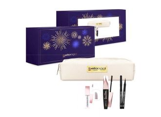 Bellaoggi make a wish pochette cinema lights eyeshadow 2 + midnight eyeliner + twirl lashes mascara + pochette