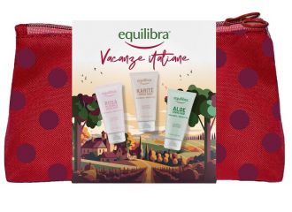 Equilibra pochette vacanze italiane winter edition aloe crema mani 75 ml + karite' crema mani 75 ml+ rosa ialuronica crema mani 75 ml