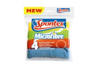 SPONTEX PANNO MICROFIBRE MULT COLOR 4PEZZI