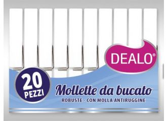 DEALO PINZE BUCATO 20PEZZI  PLAST BIANCHE