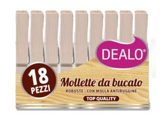 DEALO PINZE BUCATO 18PEZZI  LEGNO